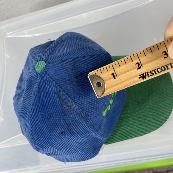 Seattle Seahawks Hat  Corduroy Green Blue NFL Retro Starline Vintage Snapback - Picture 9 of 14